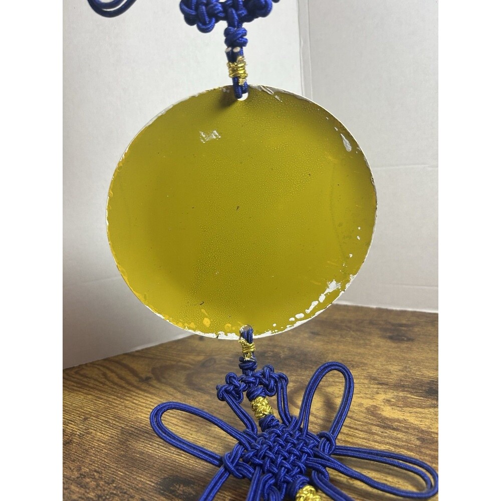 Korean Wedding Knot Tassel Hanging Ornament Medallion Decor 20” Blue Vintage - Picture 10 of 11